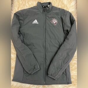 Adidas Texas A&M Aggies Gray Full Zip Jacket Women’s Size Small Puffer